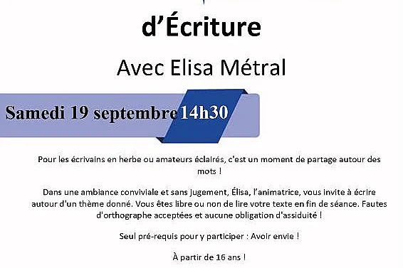Atelier d'écriture