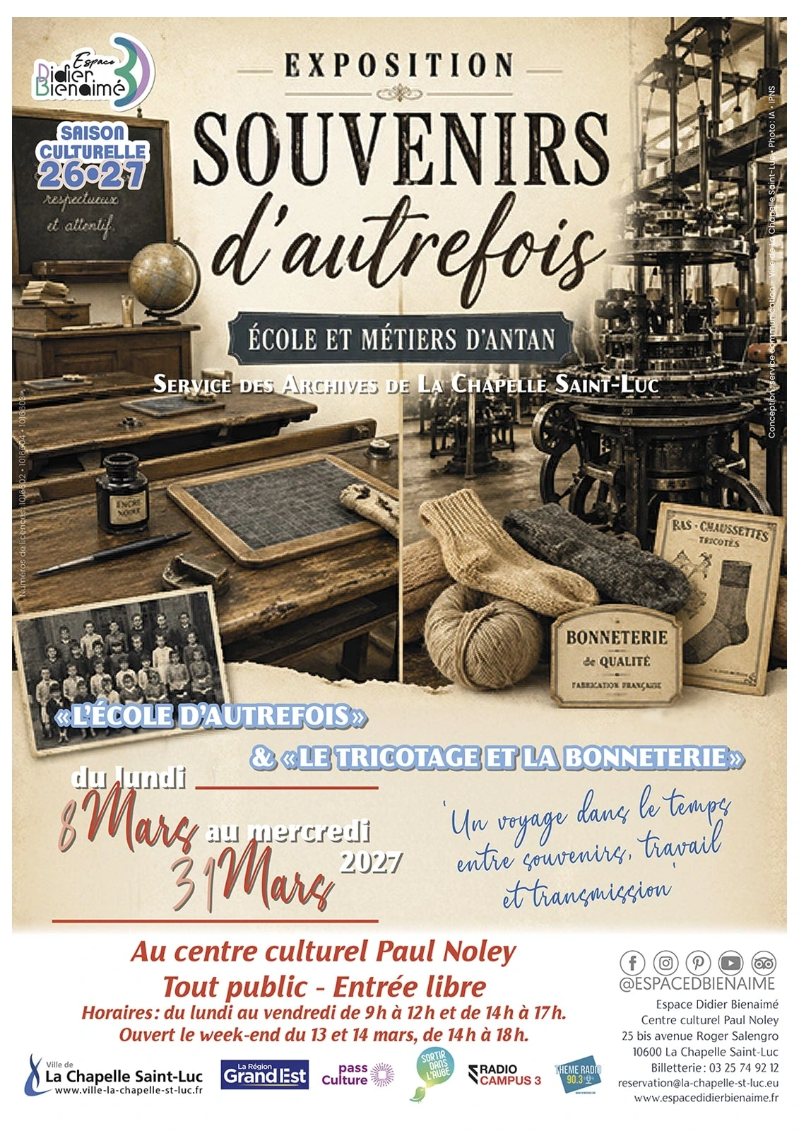 Exposition « Souvenirs d’autrefois : école et métiers d’antan »