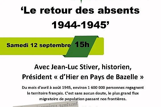 Conférence : "Le retour des absents 1944-1945"