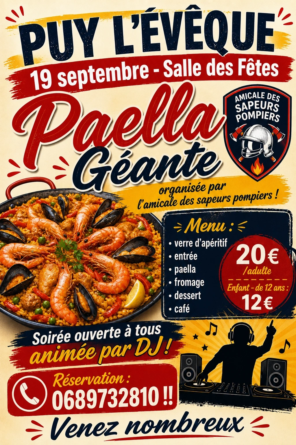 Bal des Pompiers - Paella géante !