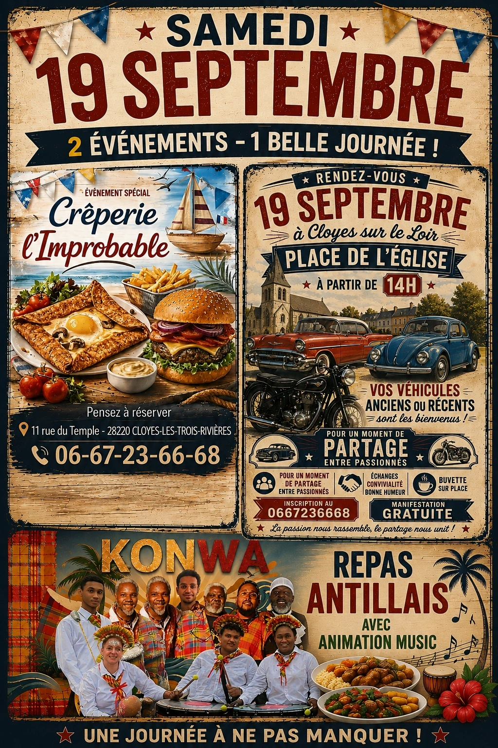 Repas antillais avec animation musicale