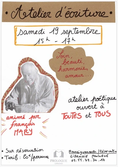 Atelier d'écriture poétique