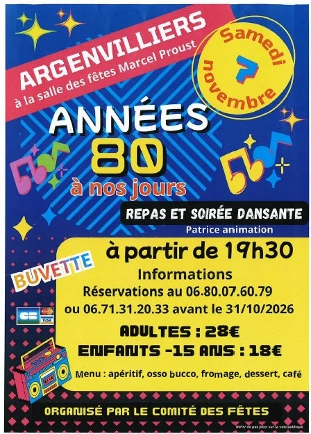 Soirée dansante "Des années 80 à nos jours"