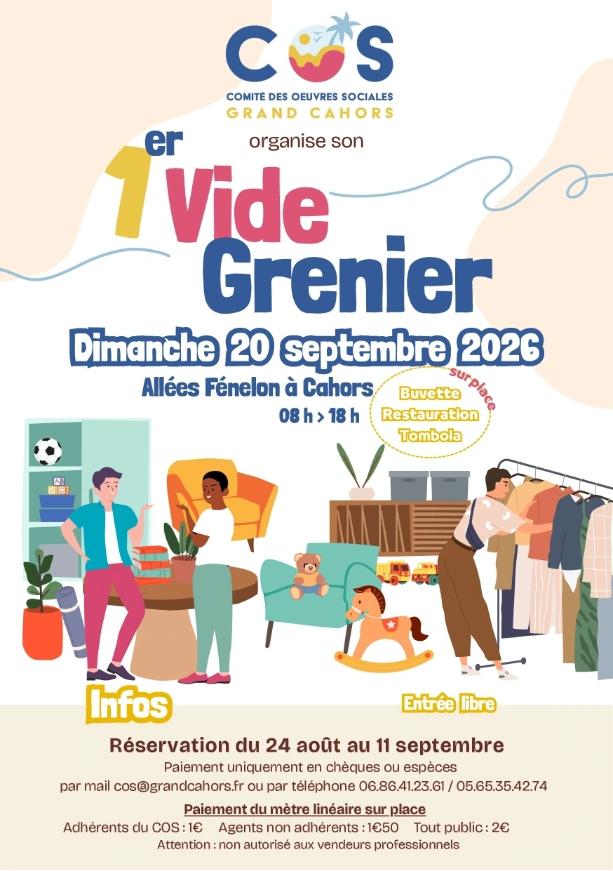 1er vide-greniers du COS Grand Cahors