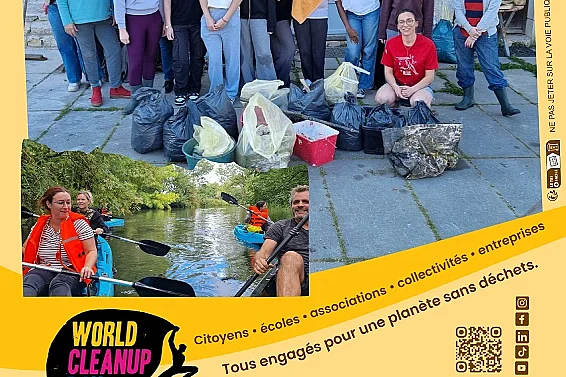 World Clean up day - Kayak Cleanup dans la vallée de l'Indre