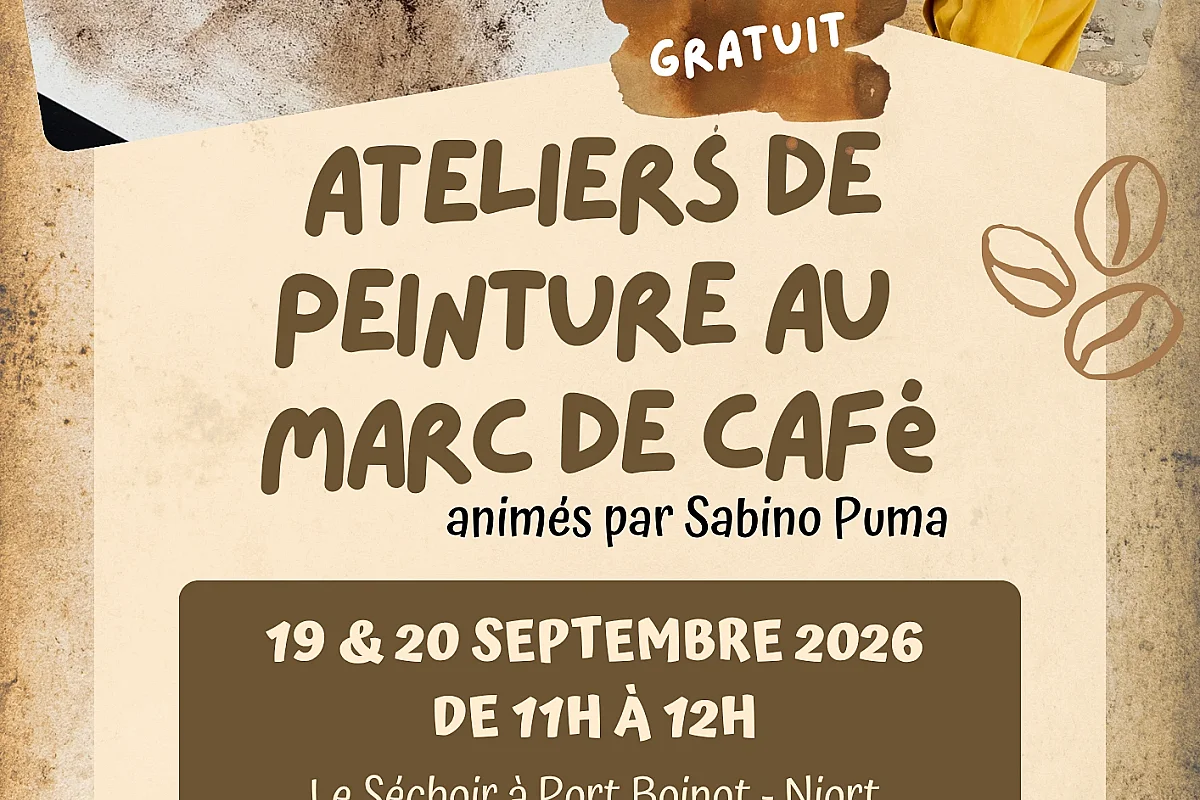 Ateliers de peinture au marc de café pour les Journées Européennes du Patrimoine à Niort