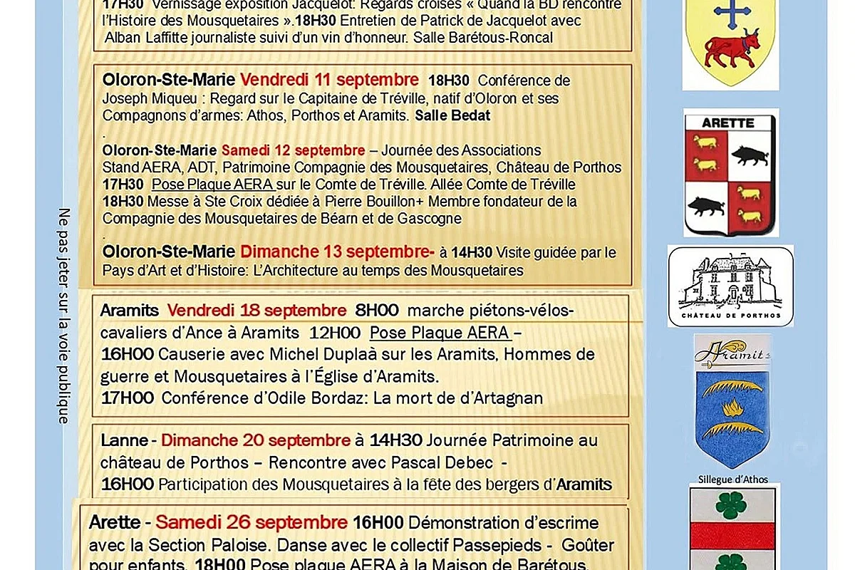 Sur les pas des mousquetaires : ouverture officielle