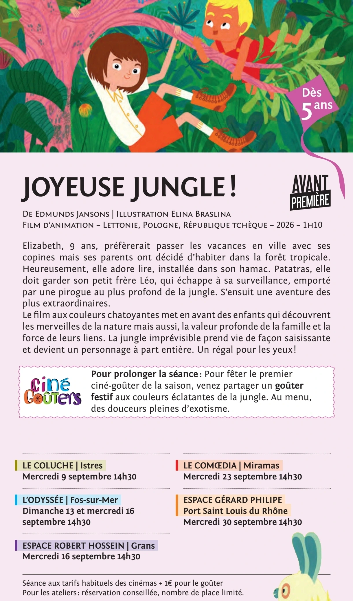 Ciné goûter "Joyeuse Jungle"