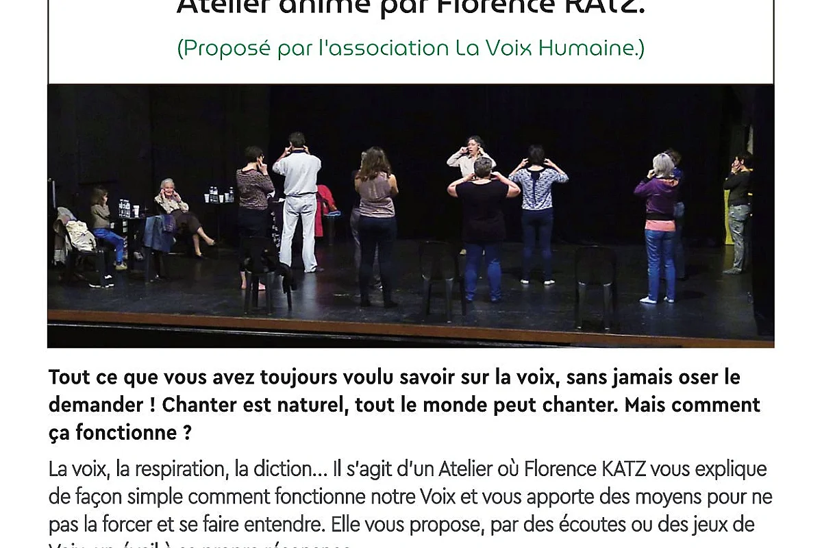 Atelier : À la découverte de la voix