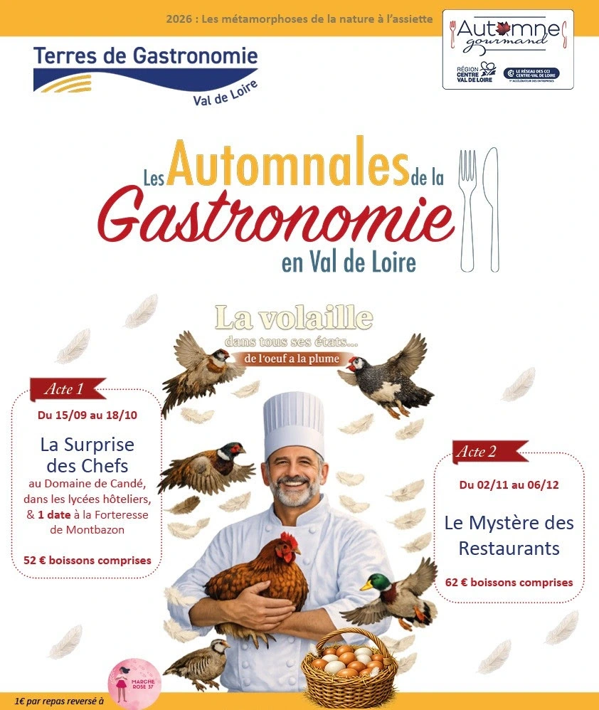 Les Automnales de la Gastronomie en Val de Loire  : La volaille dans tous ses états - De l'oeuf à la plume
