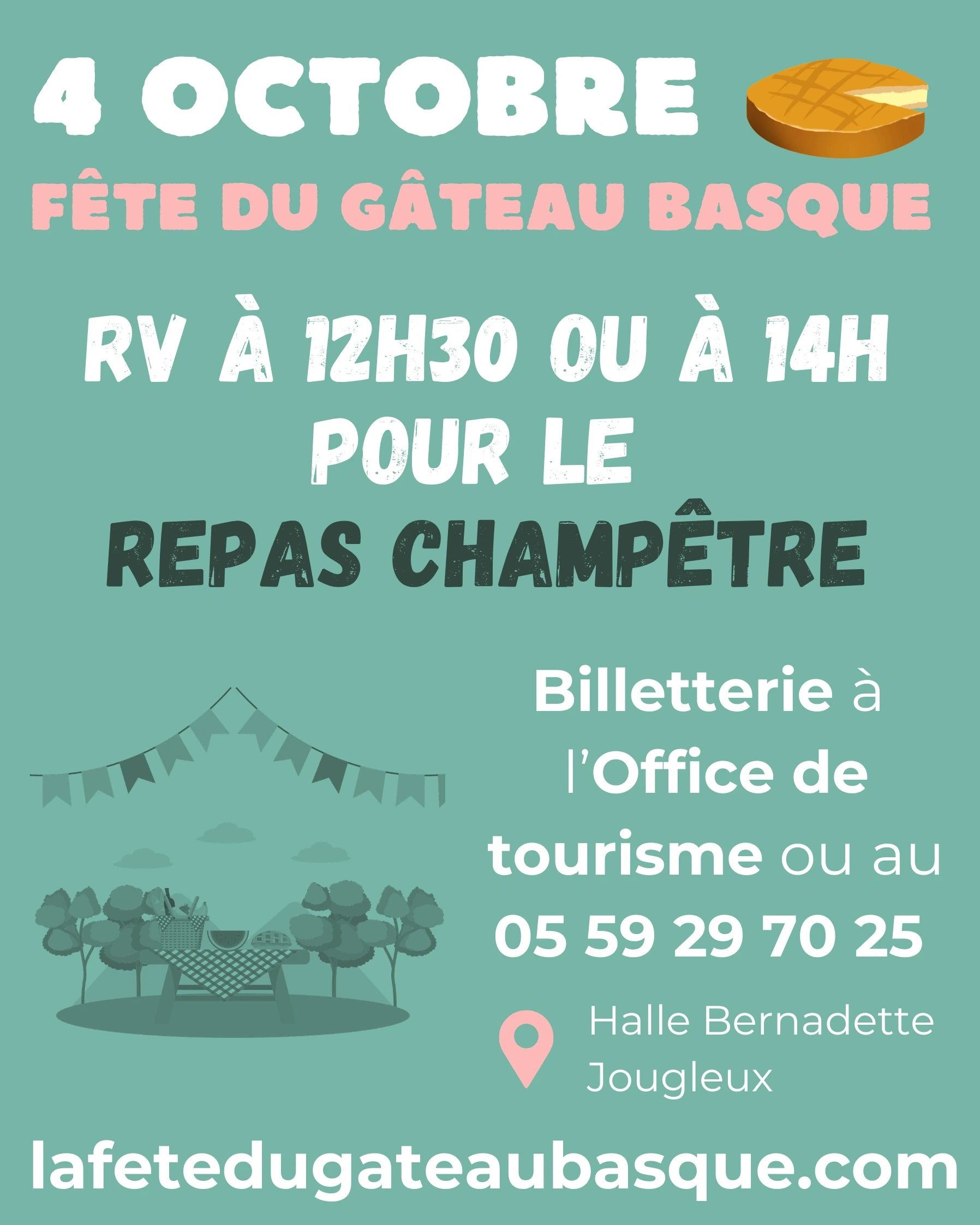 Repas champêtre de la Fête du gâteau basque