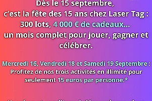 15 ans laser tag orléans