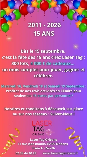 15 ans laser tag orléans
