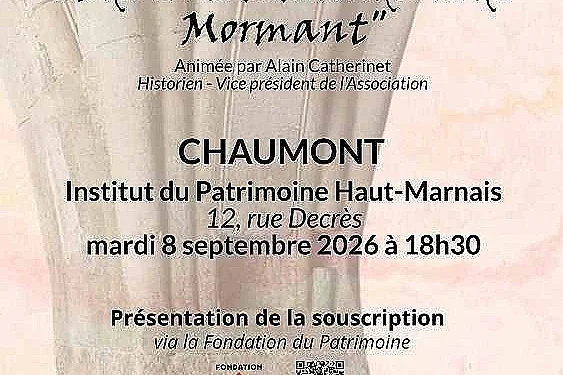 Conférence : "Histoire de la Maison-Dieu, du prieuré et de la commanderie de Mormant"