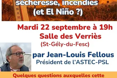 Conférence "L'été 2026 : canicules, sécheresse, incendies (et El Niño ?)".
