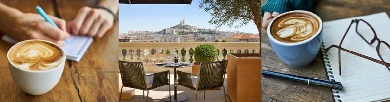 Atelier d'écriture avec Annie sur la terrasse de l'hôtel InterContinental, 