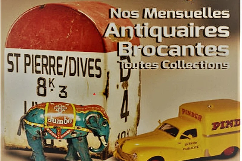 Marché d'antiquités brocantes mensuel de Saint-Pierre-en-Auge