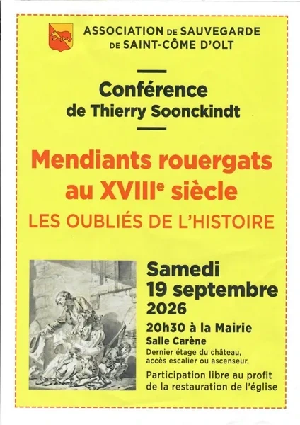 Conférence - "Mendiants rouergats au XVIIIe siècle, les oubliés de l'histoire"