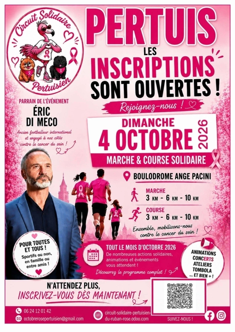 Octobre Rose à Pertuis 2026