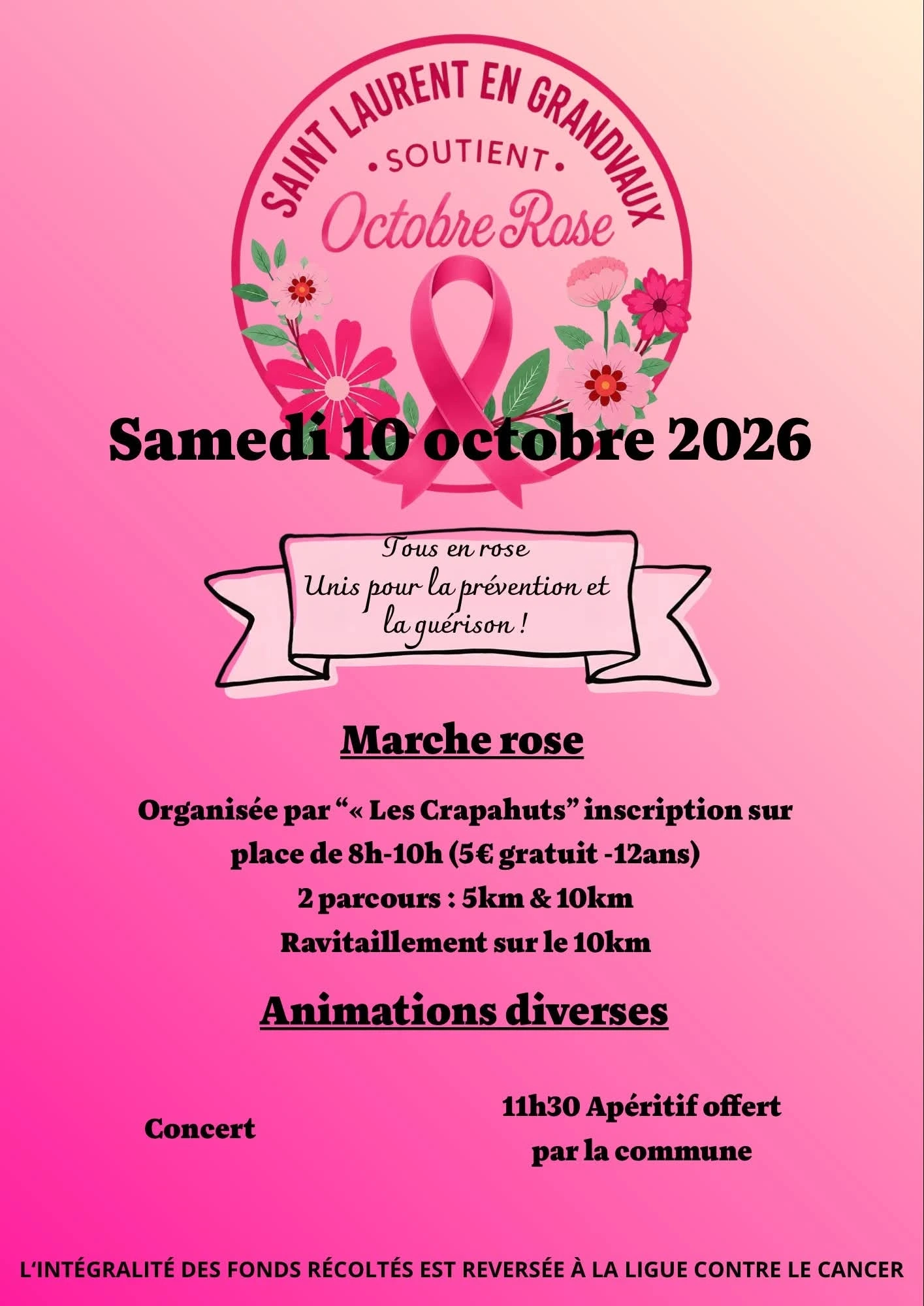 Octobre Rose à Saint-Laurent-en-Grandvaux