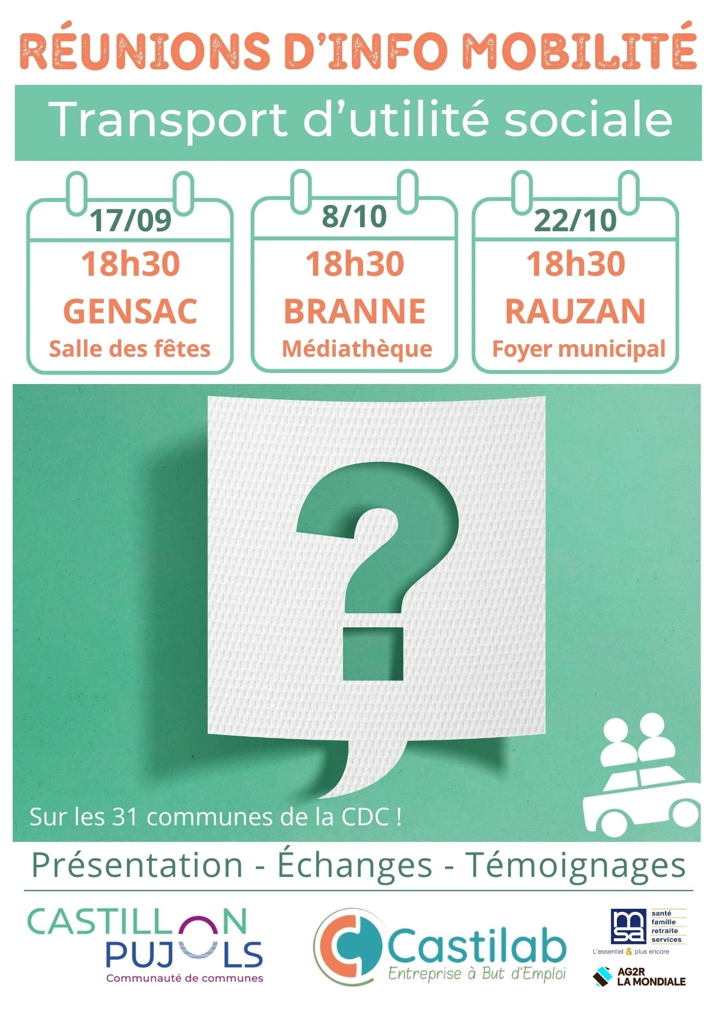 Réunions d'info Transport Solidaire