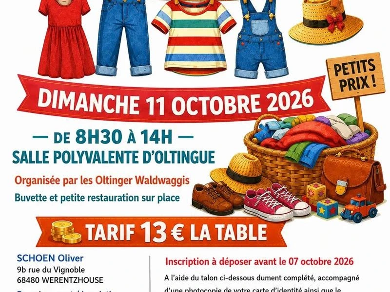 Bourse aux vêtements et jouets de puériculture