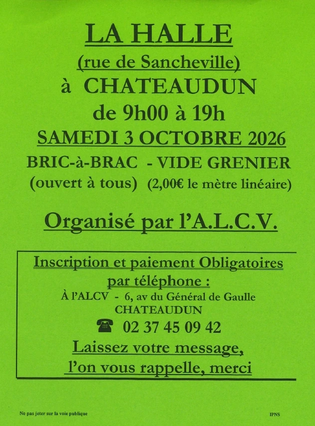 Bric-à-brac / vide-grenier de l'ALCV