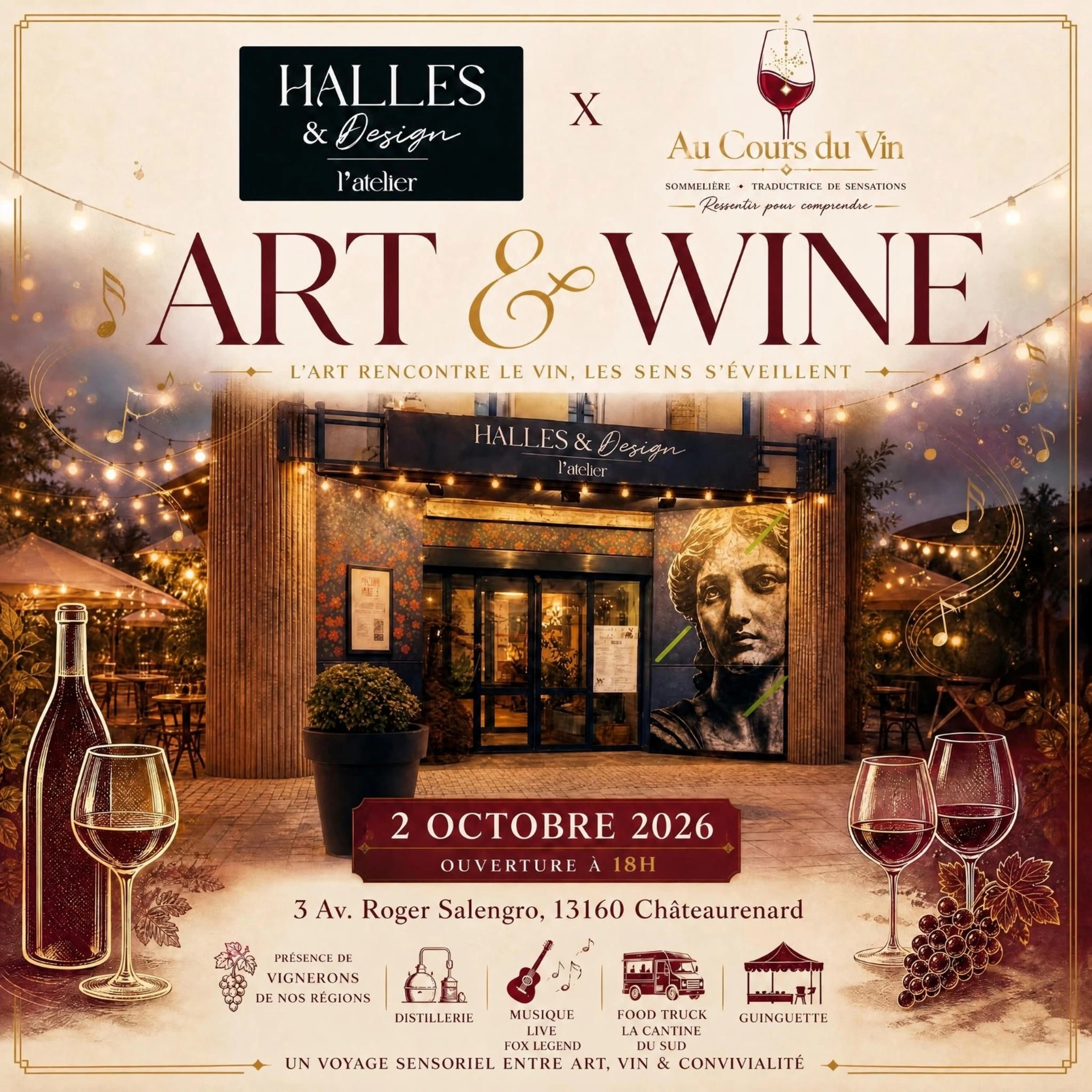 "Art & Wine" aux Halles & Design