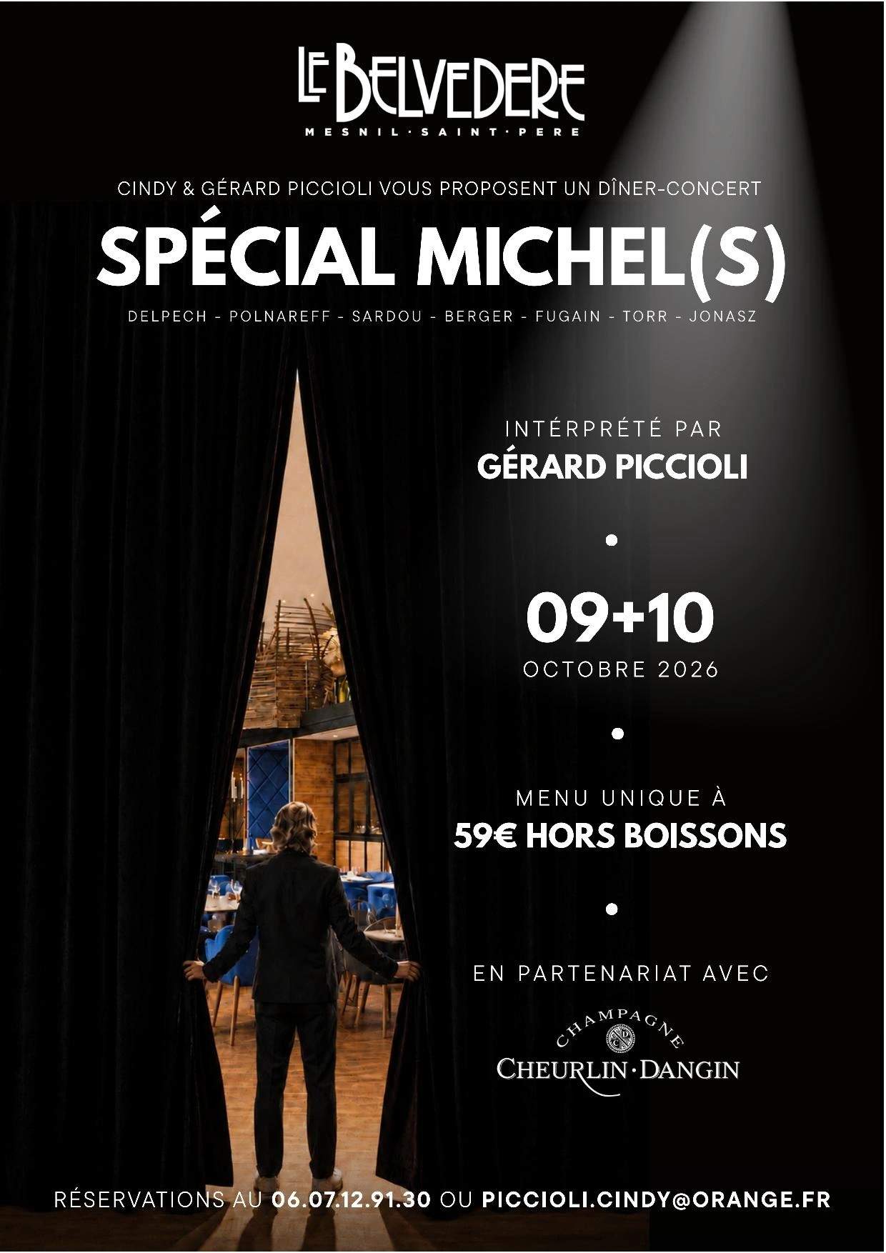 Dîner-concert spécial Michel(s) au Belvédère