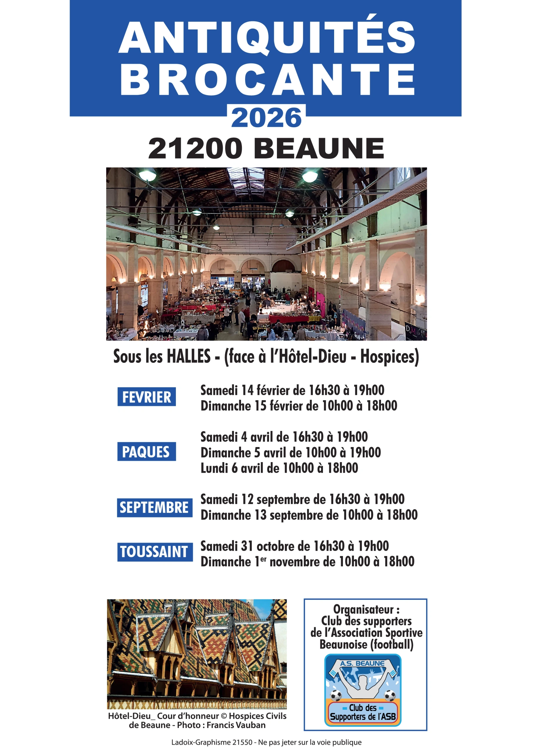 ANTIQUITÉS - BROCANTE DES HALLES DE BEAUNE