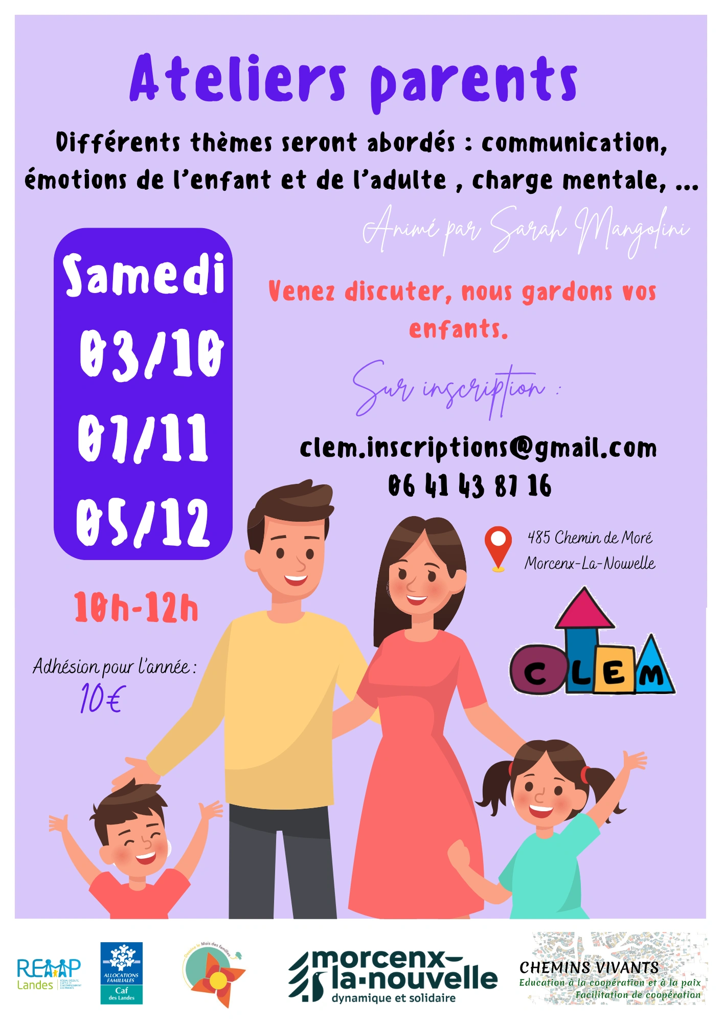 Ateliers parents - CLEM