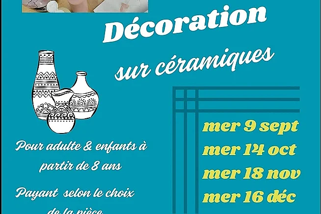 Atelier décoration sur céramique