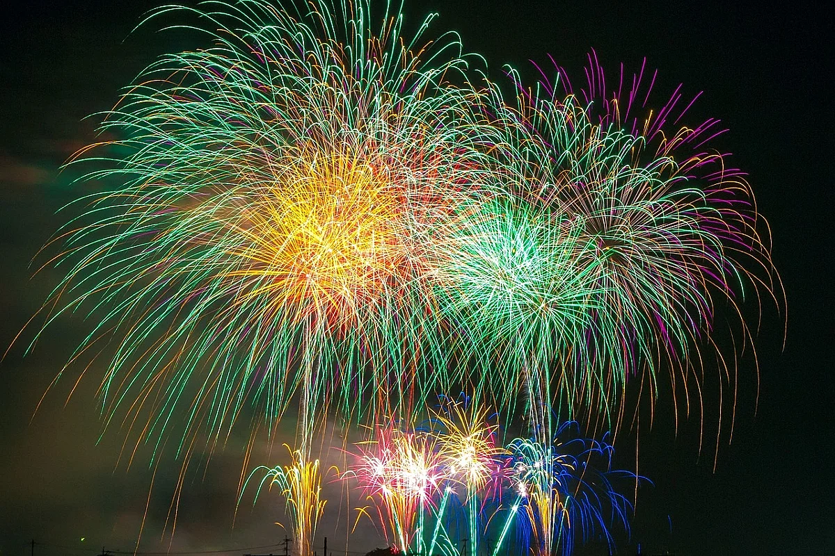 Feu d'artifice à la Pagode de Chanteloup