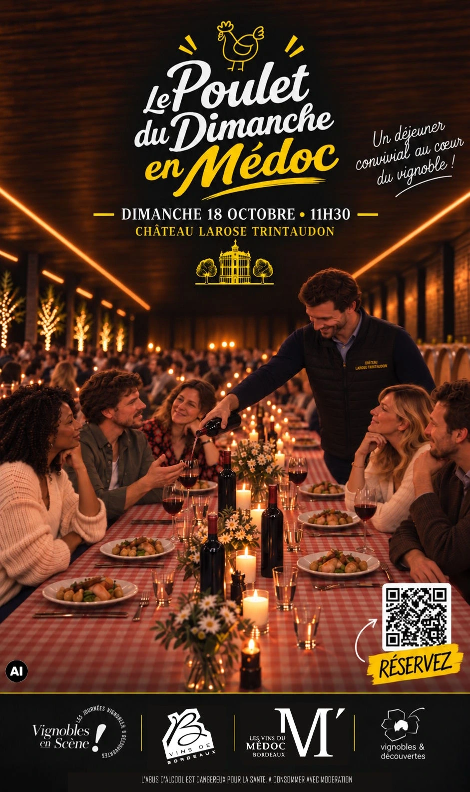 Vignobles en Scène : Banquet en Médoc avec le poulet du dimanche !