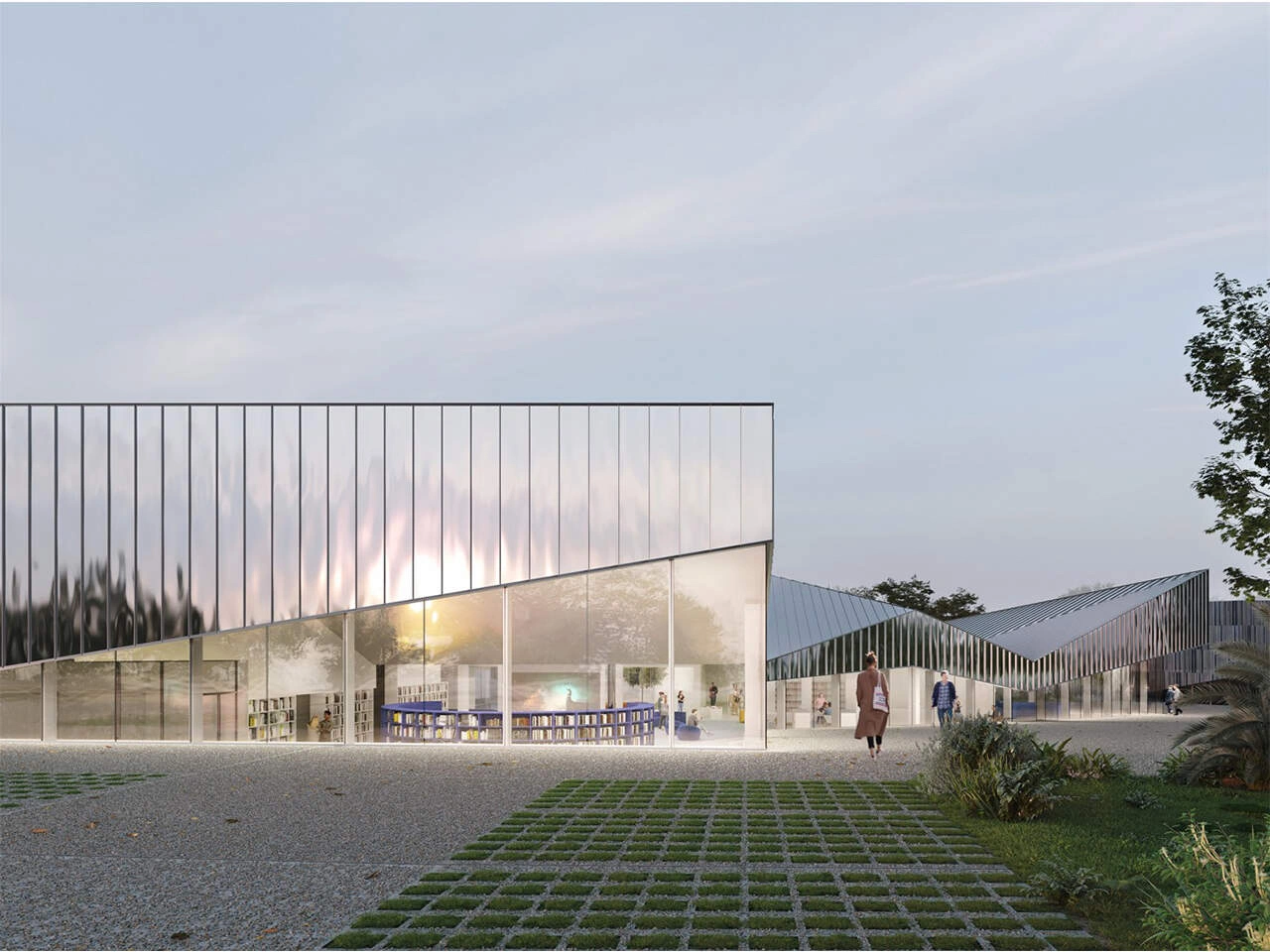 Le chantier de la future médiathèque