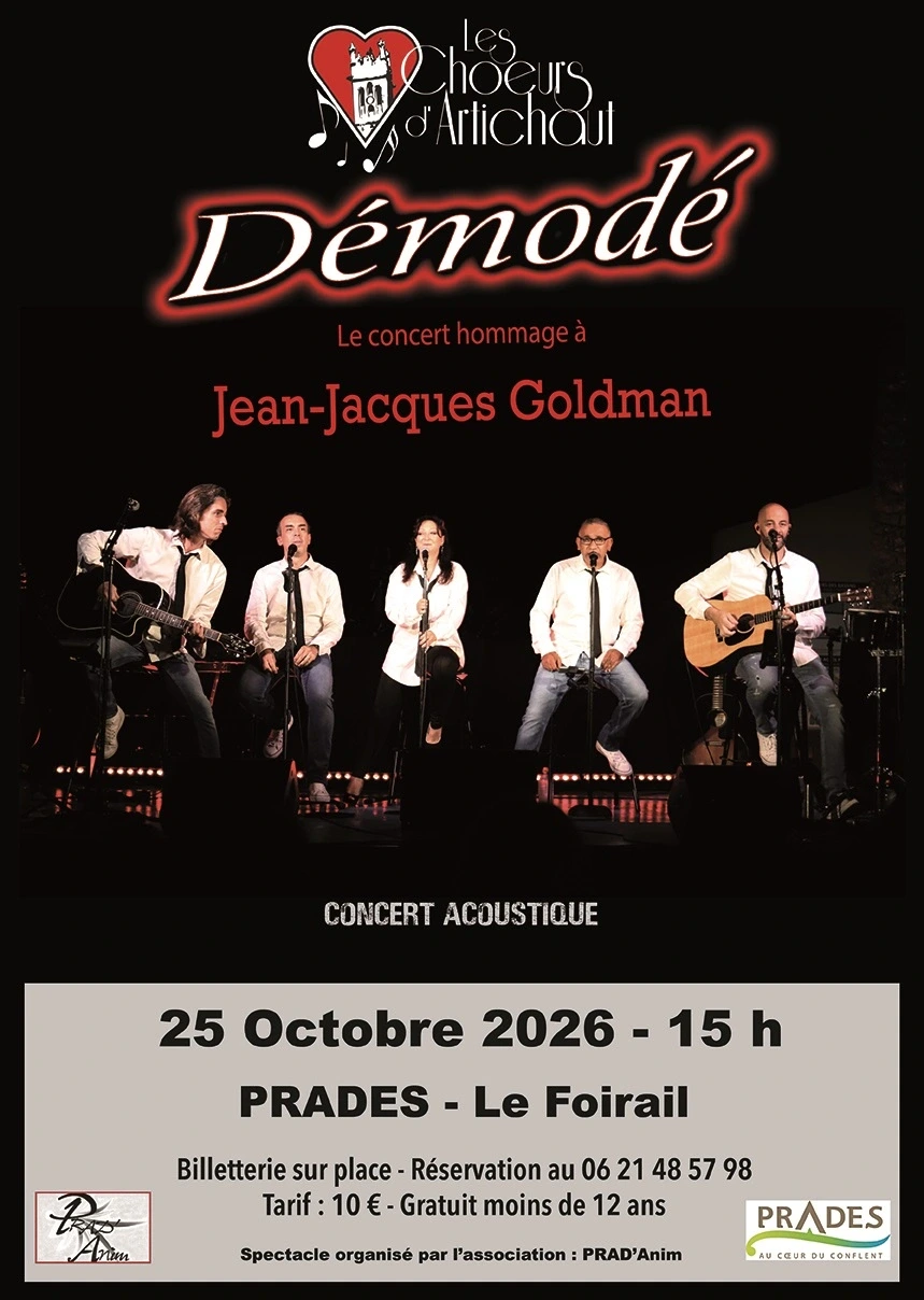 DÉMODÉ, CONCERT HOMMAGE À JEAN-JACQUES GOLDMAN