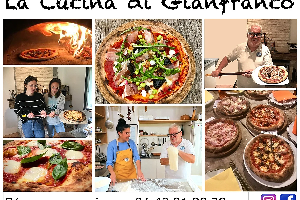 Atelier de confection de Pizzas à la Cucina di Gian Franco