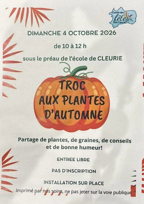Troc de plantes d'automne