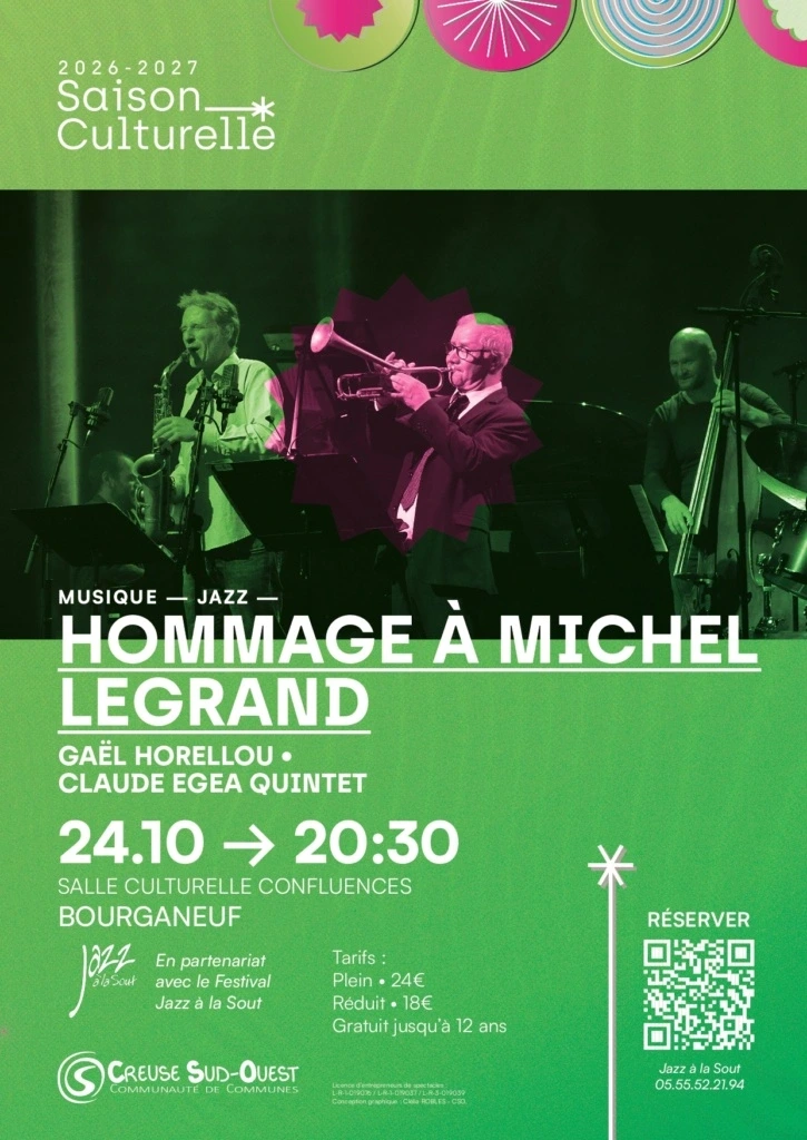 Saison culturelle Creuse Sud Ouest : Concert - Hommage à Michel Legrand