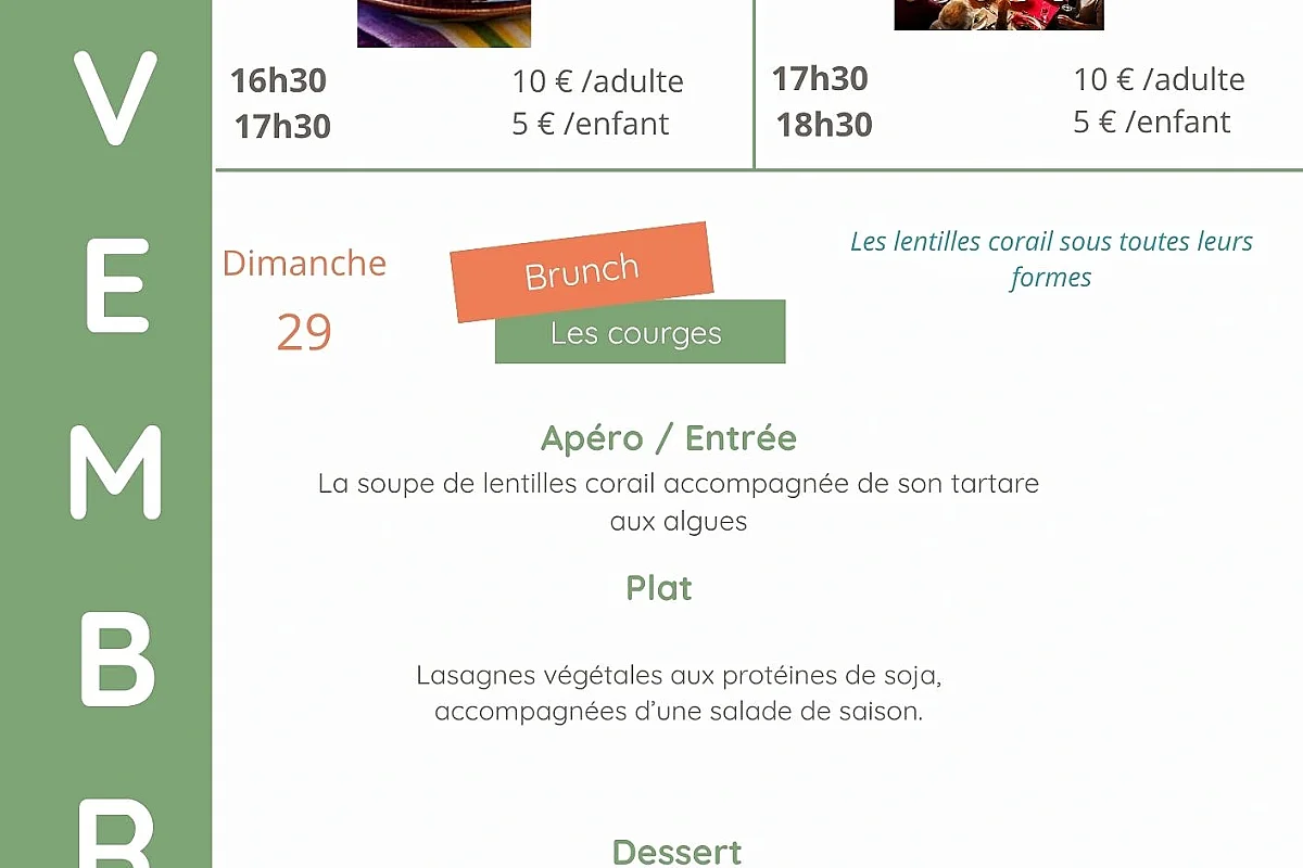 Ateliers culinaires Bio d'Ici novembre