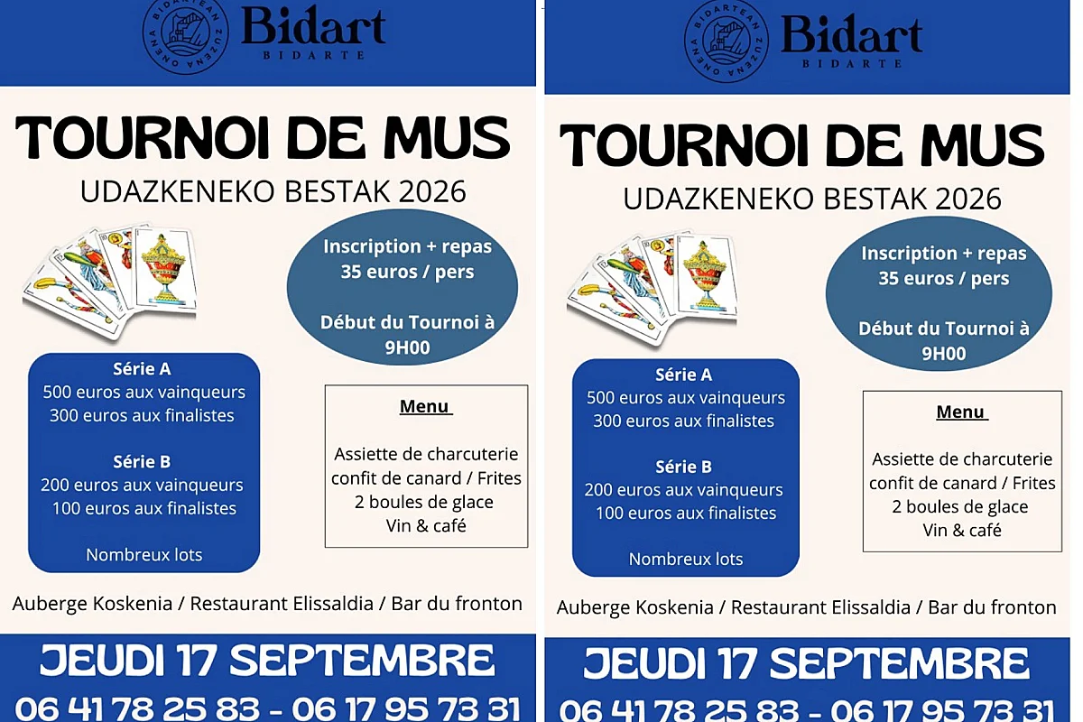 Udazkeneko Bestak - Fêtes d'Automne - Tournoi de Mus - COMPLET