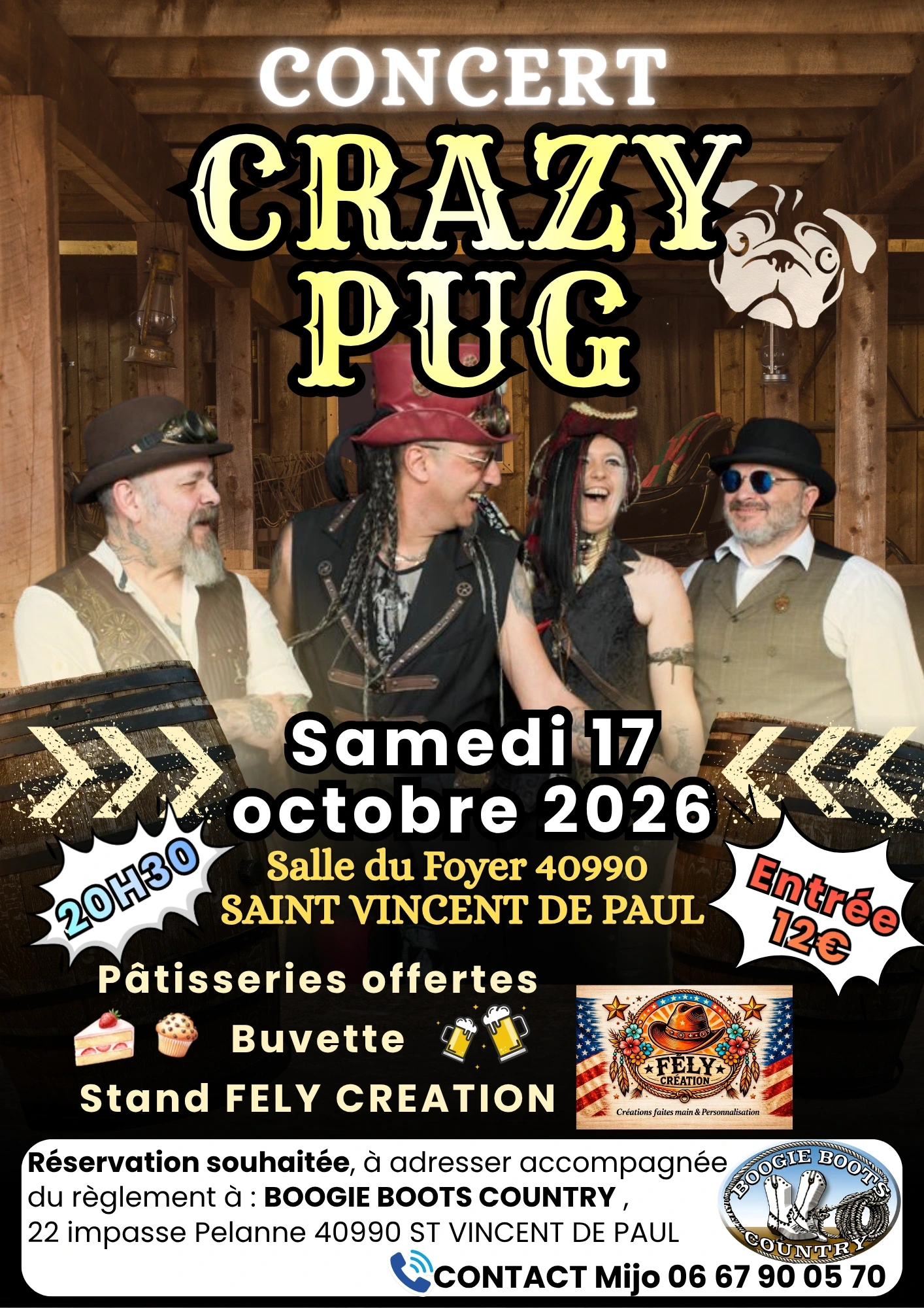 Concert Crazy Pug