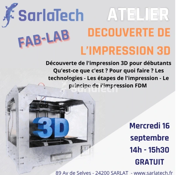 Atelier : Découverte Impression 3D