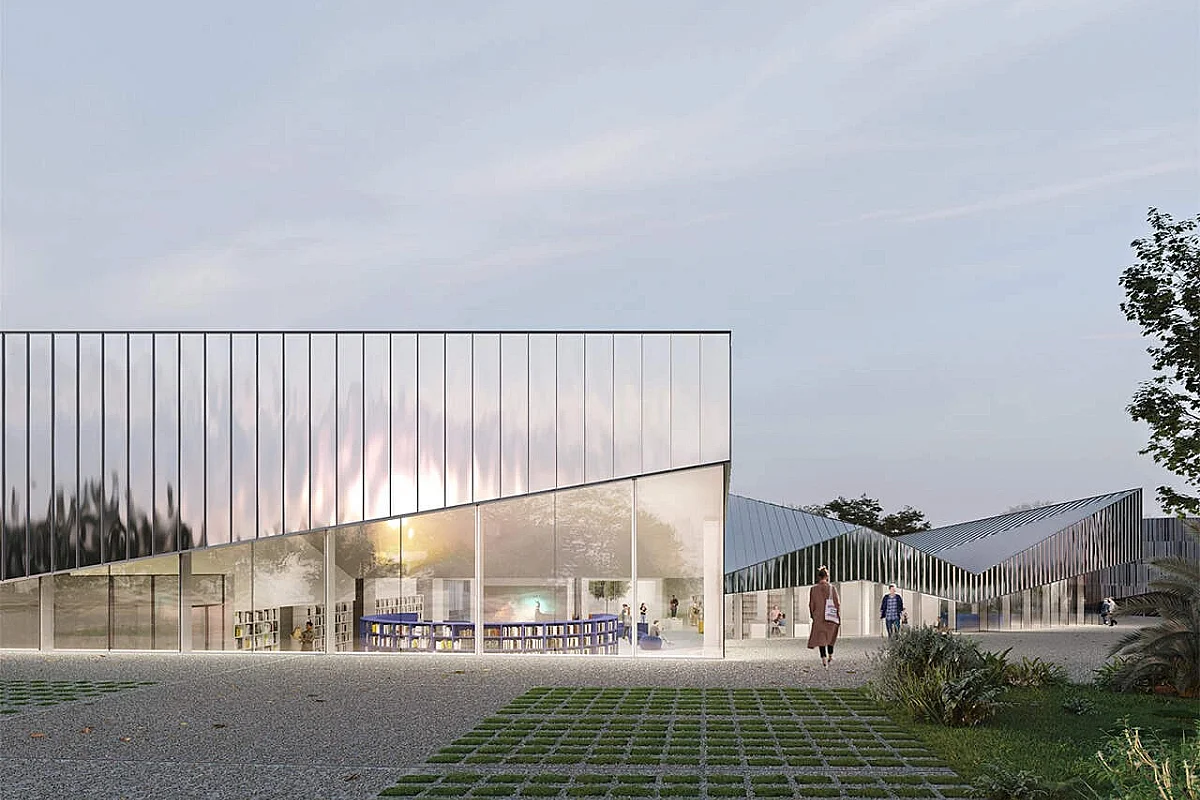 Le chantier de la future médiathèque