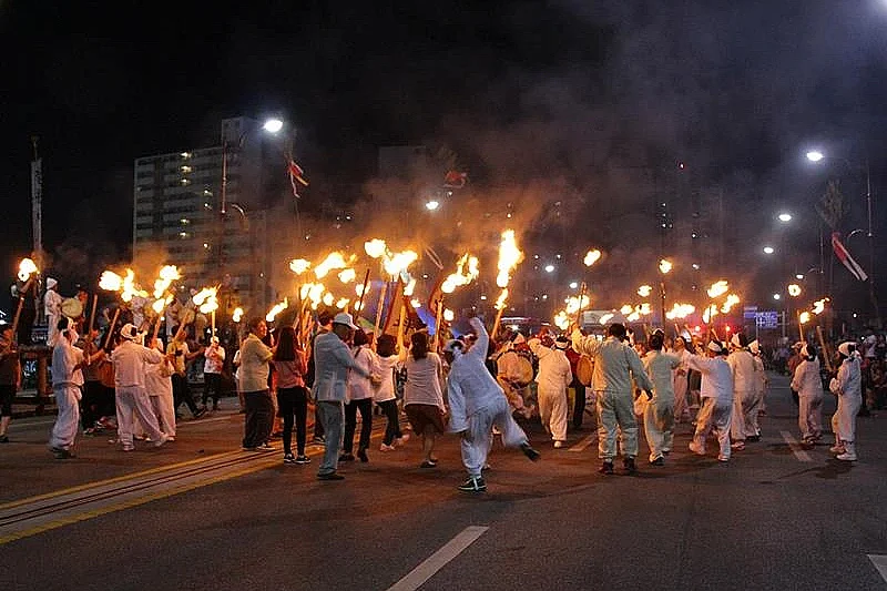 Marche aux flambeaux vers Rittershoffen