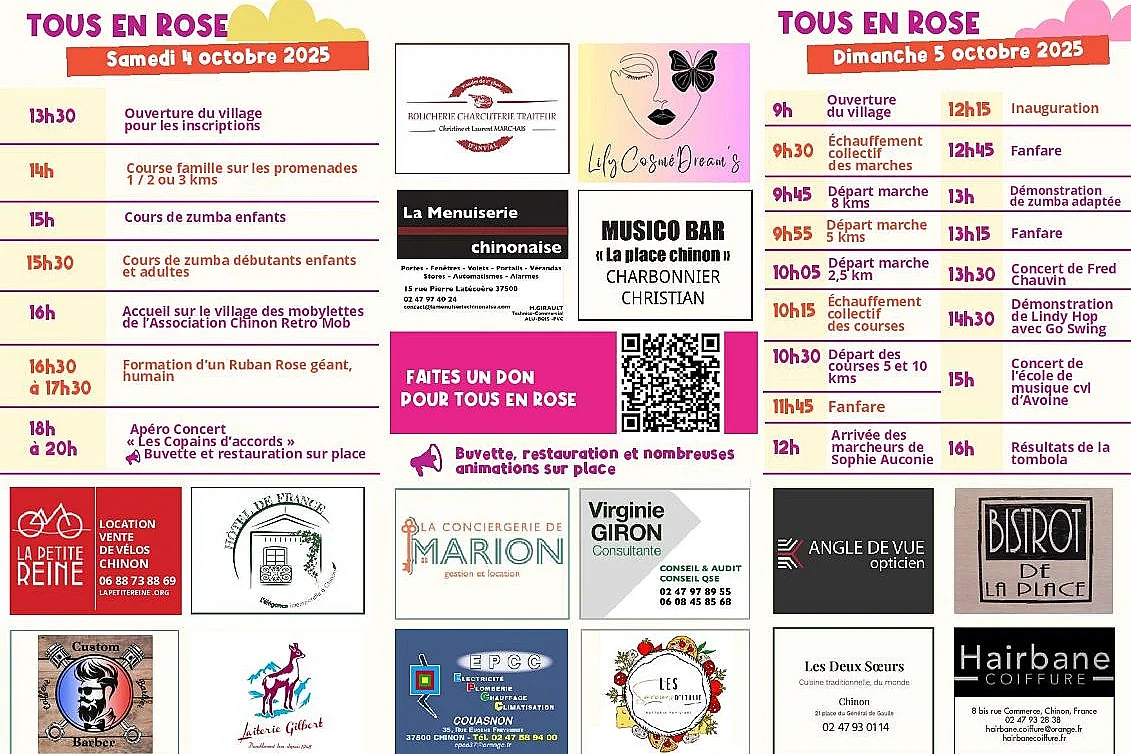 Tous en rose à Chinon !