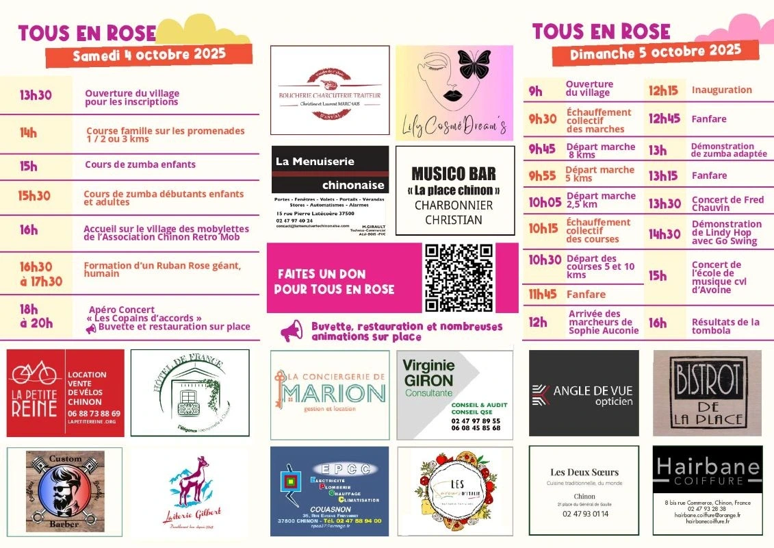 Tous en rose à Chinon !