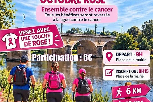Octobre rose - Randonnée pédestre au Bugue