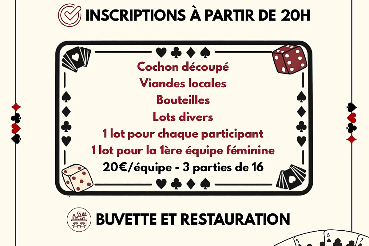 Concours de belote à Concèze