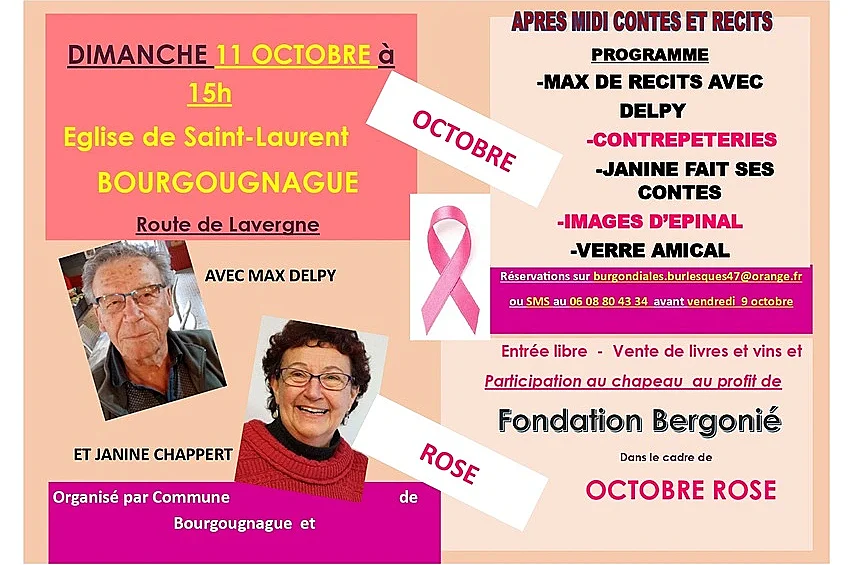 Après-midi contes et récits d'Octobre rose